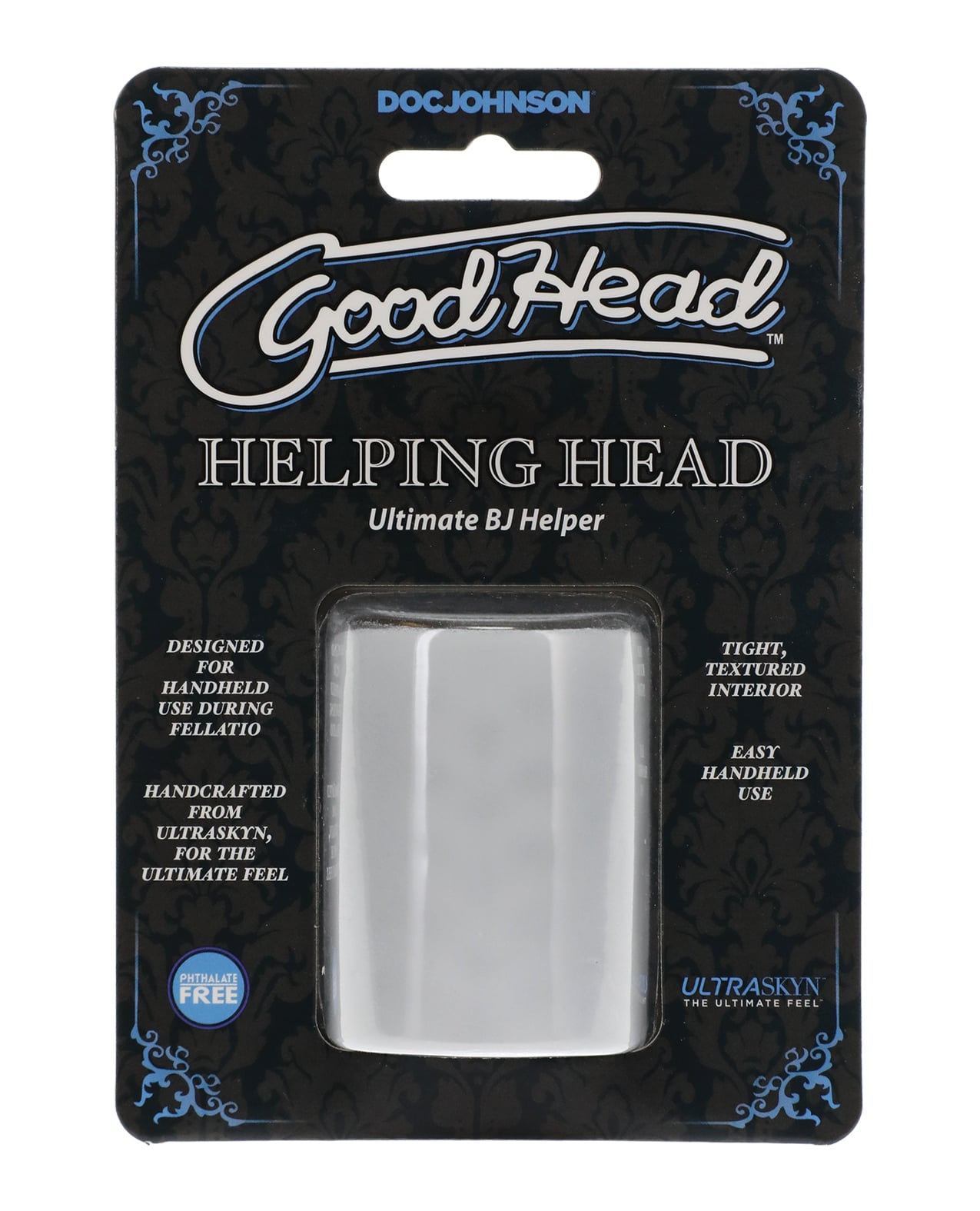 Doc Johnson - GoodHead Helping Head 5.1 cm Oral Masturbation Sleeve (Clear) - Clear / 5.1 cm
