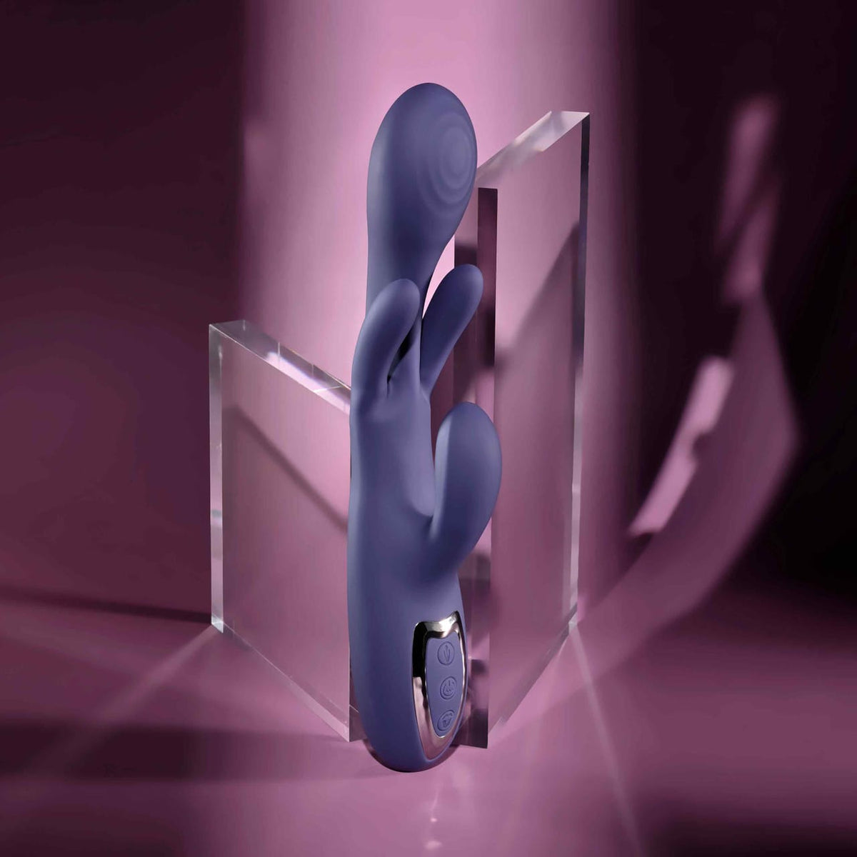 Evolved - Bow Down Rechargeable Rabbit Vibrator (Purple) EV1217 Durio.sg