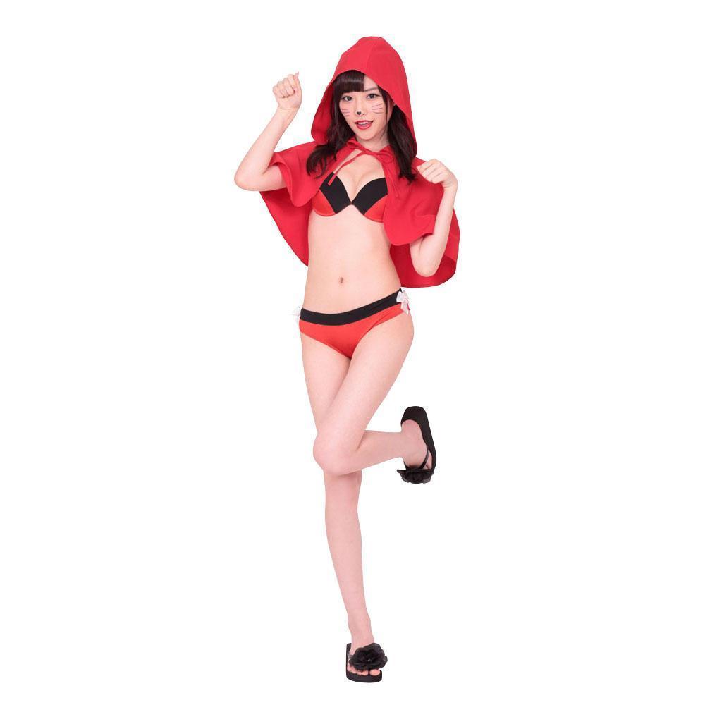 A&amp;T - Red Riding-Hood Bikini Costume (Multi Colour) -  Costumes  Durio.sg