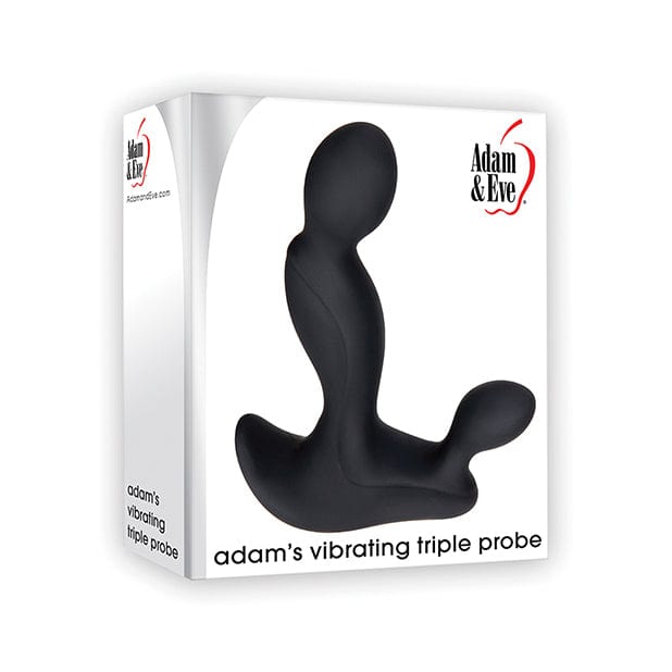 Adam &amp; Eve - Adam&#39;s Vibrating Triple Probe Prostate Massager(Black) -  Prostate Massager (Vibration) Rechargeable  Durio.sg