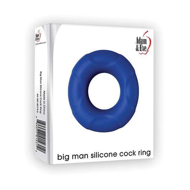Adam &amp; Eve - Big Man Silicone Cock Ring (Blue) -  Silicone Cock Ring (Non Vibration)  Durio.sg