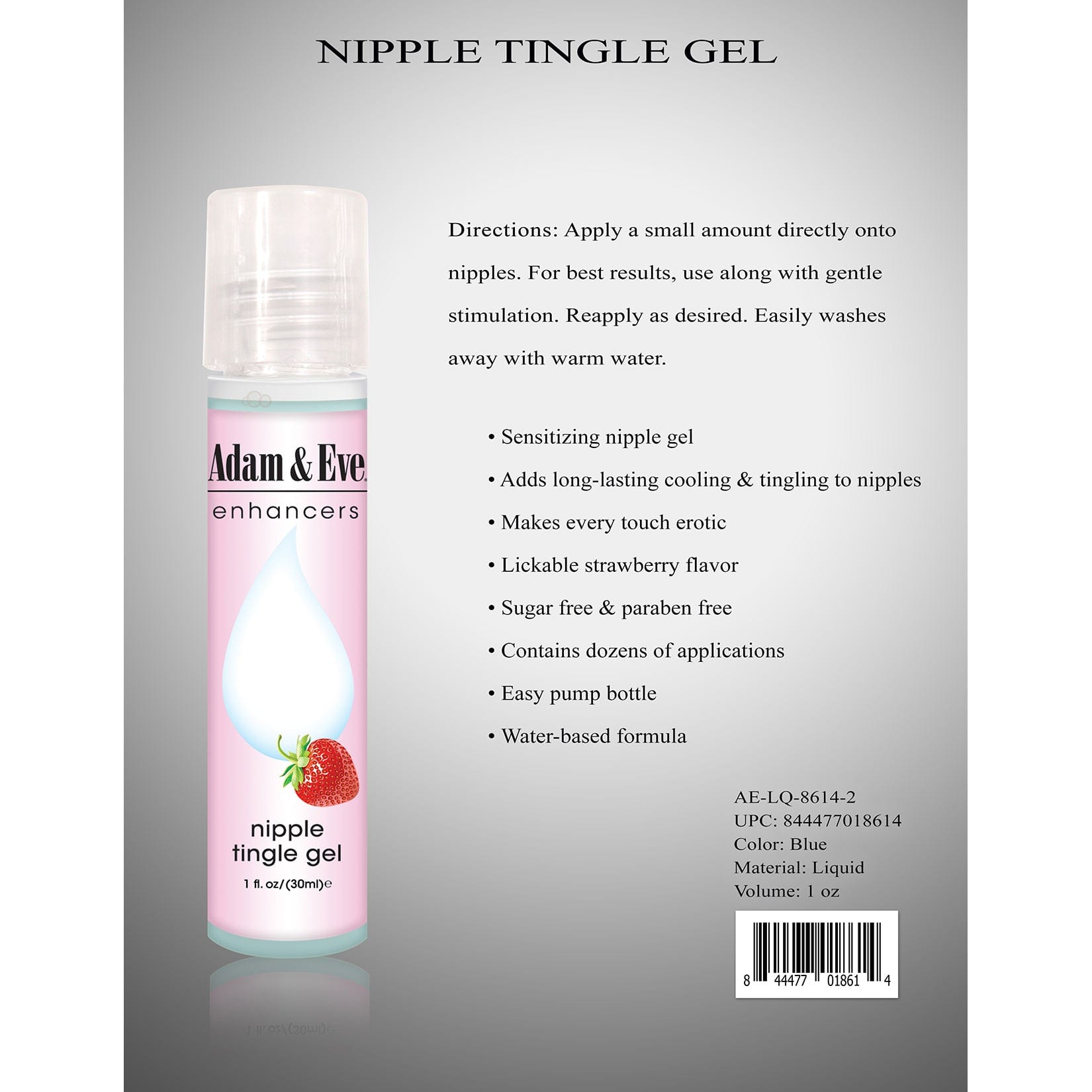 Adam & Eve - Enhancers Nipple Tingle Gel 1oz -  Arousal Gel  Durio.sg