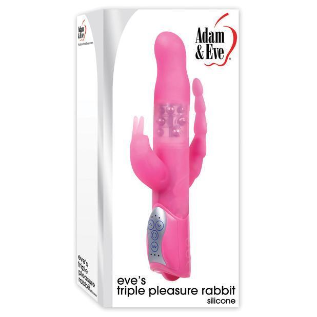 Adam & Eve - Eve's Triple Pleasure Rabbit Vibrator -  Rabbit Dildo (Vibration) Non Rechargeable  Durio.sg