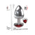 Adam & Eve - Heart Gem Metal Anal Plug Large (Red/Chrome) -  Anal Plug (Non Vibration)  Durio.sg