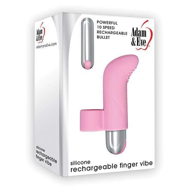 Adam &amp; Eve - Silicone Rechargeable Finger Vibrator (Pink) -  Clit Massager (Vibration) Rechargeable  Durio.sg