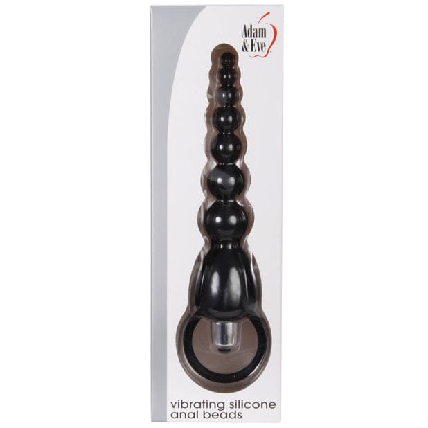Adam &amp; Eve - Vibrating Silicone Anal Beads (Black) -  Anal Beads (Vibration) Non Rechargeable  Durio.sg