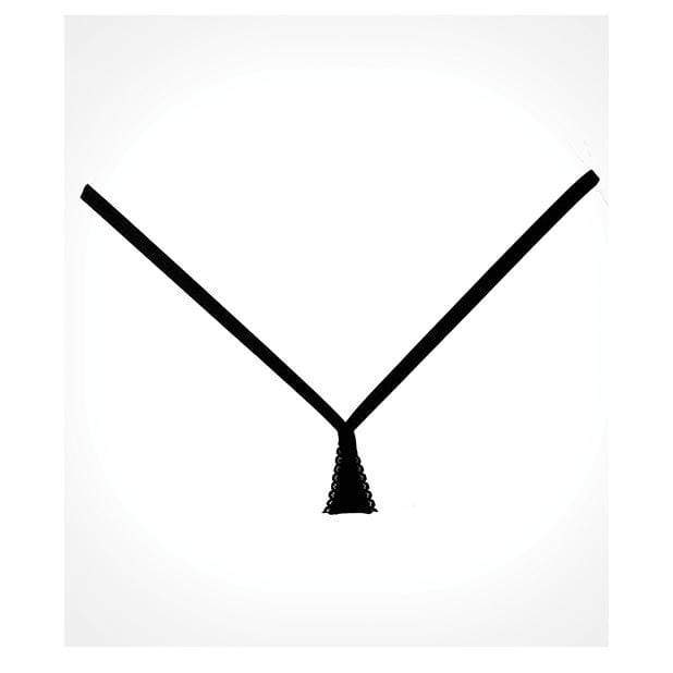 Allure Lingerie - Adore Between the Cheats Wetlook Panty O/S (Black) -  Panties  Durio.sg