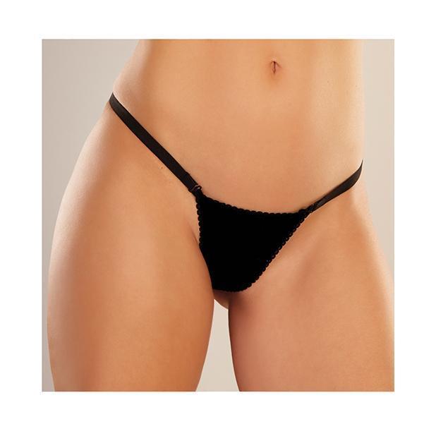 Allure Lingerie - Adore Between the Cheats Wetlook Panty O/S (Black) -  Panties  Durio.sg