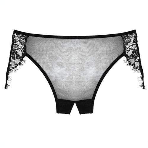 Allure Lingerie - Adore Lavish & Lace Crotchless Panty O/S (Black) -  Crotchless Panties  Durio.sg