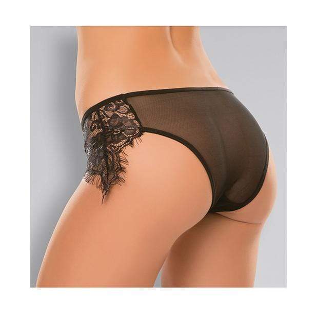 Allure Lingerie - Adore Lavish & Lace Crotchless Panty O/S (Black) -  Crotchless Panties  Durio.sg