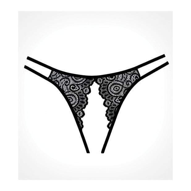 Allure Lingerie - Adore Lovestruck Panty O/S (Black) -  Crotchless Panties  Durio.sg