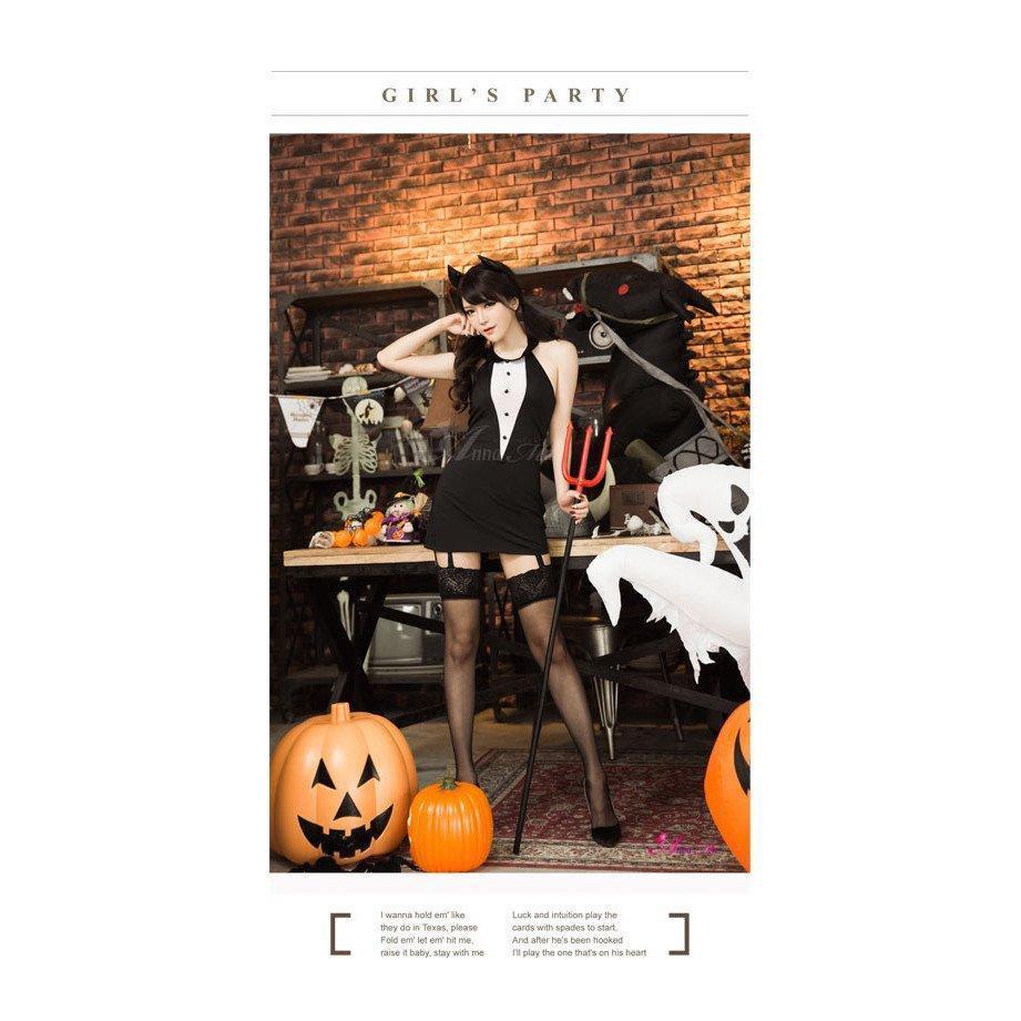 Anna Mu - 3 Piece Suits Little Devil Costume Set NA13030046 (Black) -  Costumes  Durio.sg