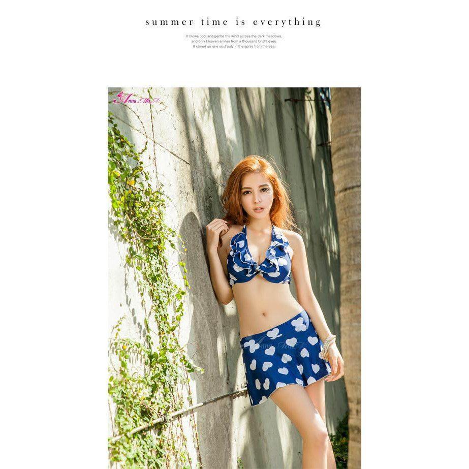 Anna Mu - Bikini Set NA12070003 (Blue) -  Swimwear  Durio.sg