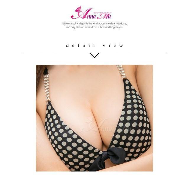 Anna Mu - Bikini Set NA14070007-1 (Black) -  Swimwear  Durio.sg