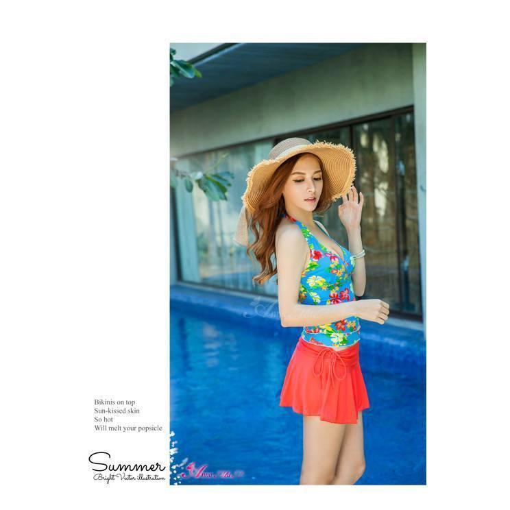 Anna Mu - Swimsuit NA12070028 (Blue) -  Swimwear  Durio.sg