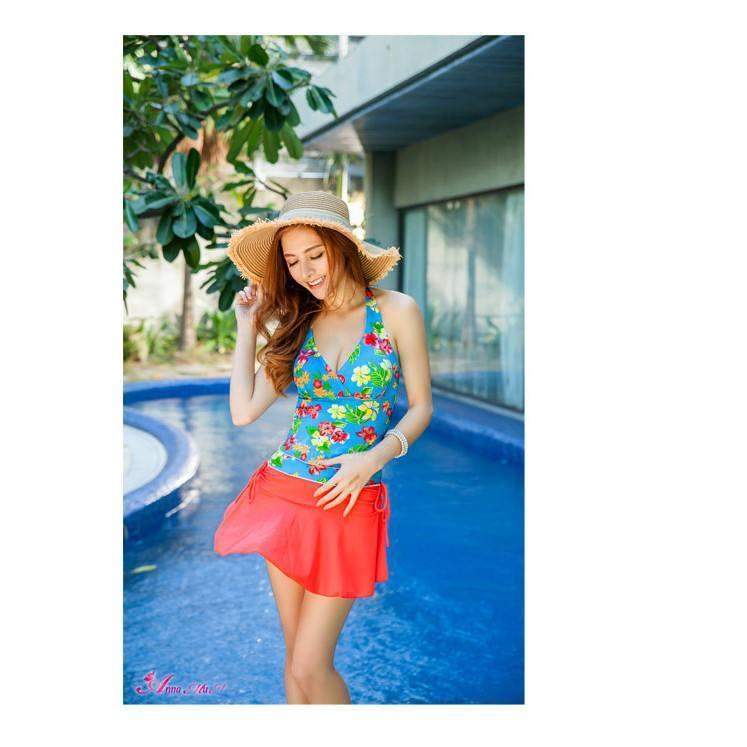 Anna Mu - Swimsuit NA12070028 (Blue) -  Swimwear  Durio.sg