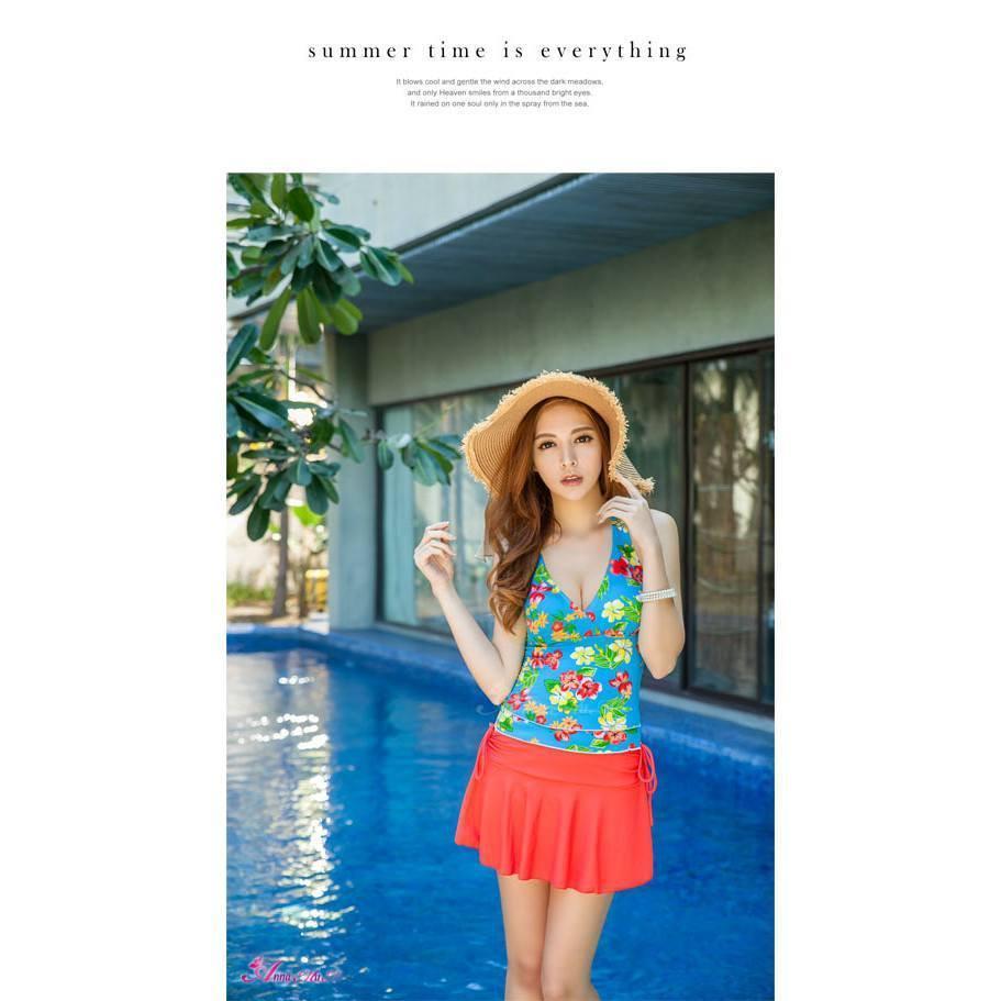 Anna Mu - Swimsuit NA12070028 (Blue) -  Swimwear  Durio.sg