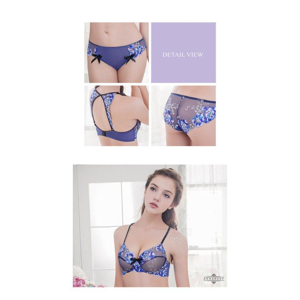 Annaberry - Butterfly Dance Beauty Back No Pad Rims Underwear Bra Set NA16040056 (Blue) -  Lingerie  Durio.sg