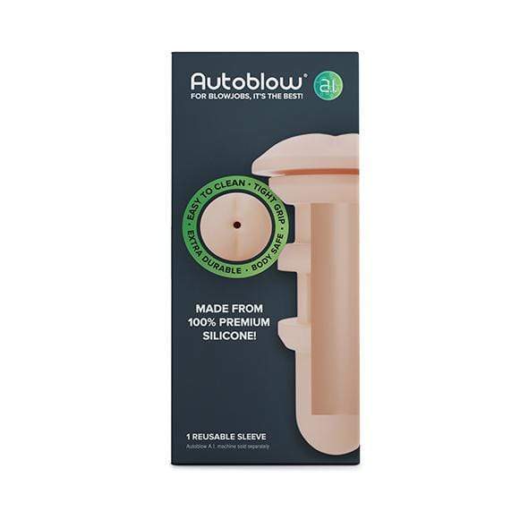 Autoblow - A.I Silicone Anus Sleeve (White) -  Masturbator (Hands Free) AC Powered  Durio.sg