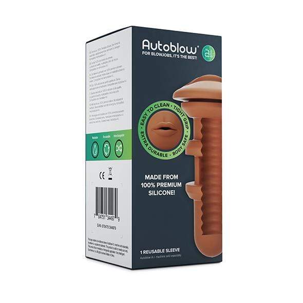 Autoblow - A.I Silicone Mouth Sleeve (Brown) -  Masturbator (Hands Free) AC Powered  Durio.sg
