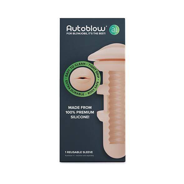 Autoblow - A.I Silicone Mouth Sleeve (White) -  Masturbator (Hands Free) AC Powered  Durio.sg