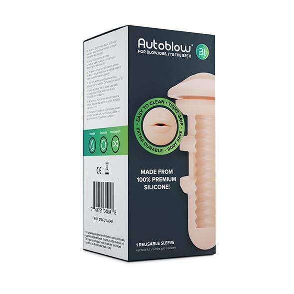 Autoblow - A.I Silicone Mouth Sleeve (White) -  Masturbator (Hands Free) AC Powered  Durio.sg