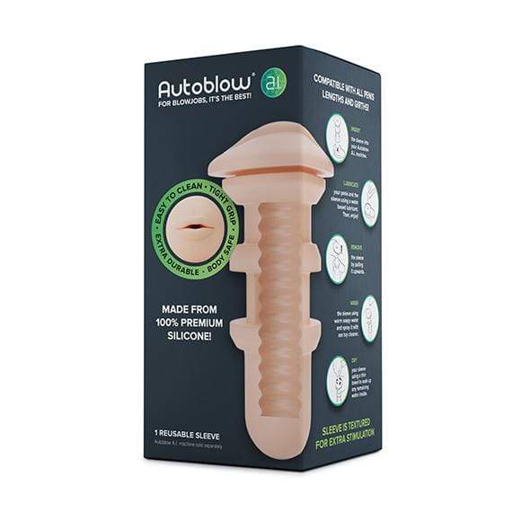 Autoblow - A.I Silicone Mouth Sleeve (White) -  Masturbator (Hands Free) AC Powered  Durio.sg