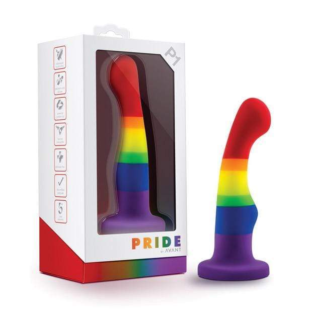 Avant - Pride 1 Silicone Plug Dildo (Multi Colour) -  Non Realistic Dildo with suction cup (Non Vibration)  Durio.sg