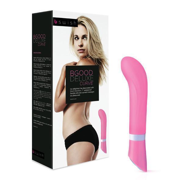 B Swish - Bgood Deluxe Curve Vibrator (Petal Pink) -  G Spot Dildo (Vibration) Non Rechargeable  Durio.sg