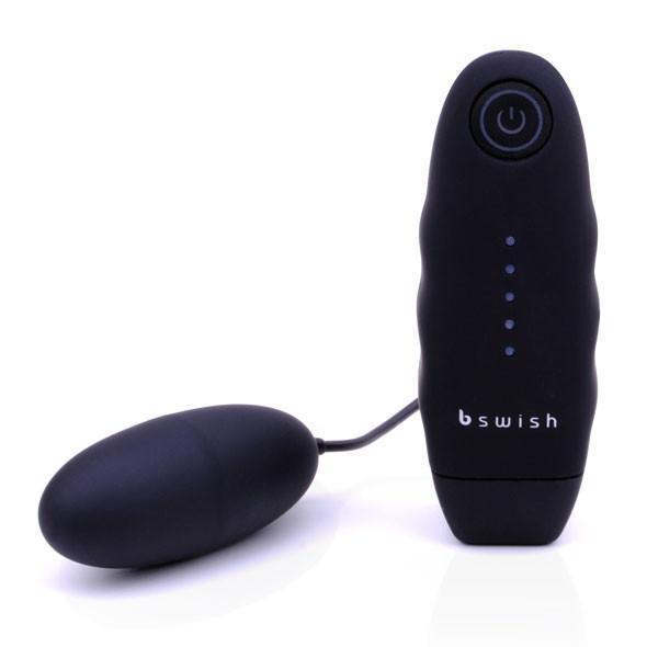 B Swish - Bnaughty Classic Egg Vibrator (Black) -  Wired Remote Control Egg (Vibration) Non Rechargeable  Durio.sg