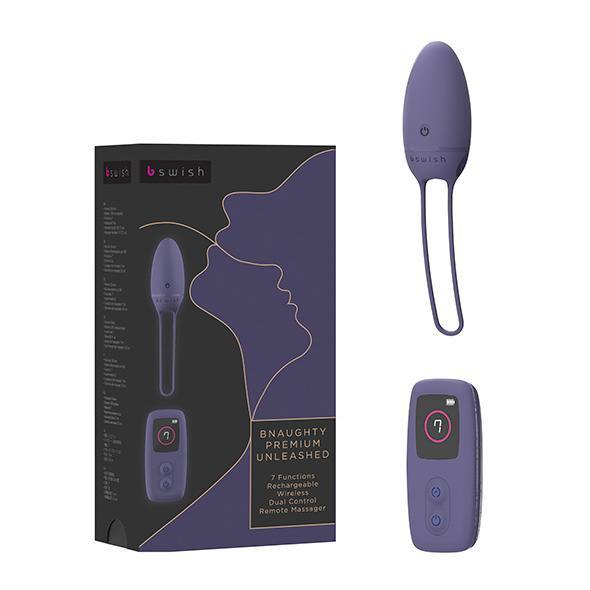 B Swish - Bnaughty Unleashed Premium Vibrating Egg Vibrator (Blue) -  Wired Remote Control Egg (Vibration) Non Rechargeable  Durio.sg