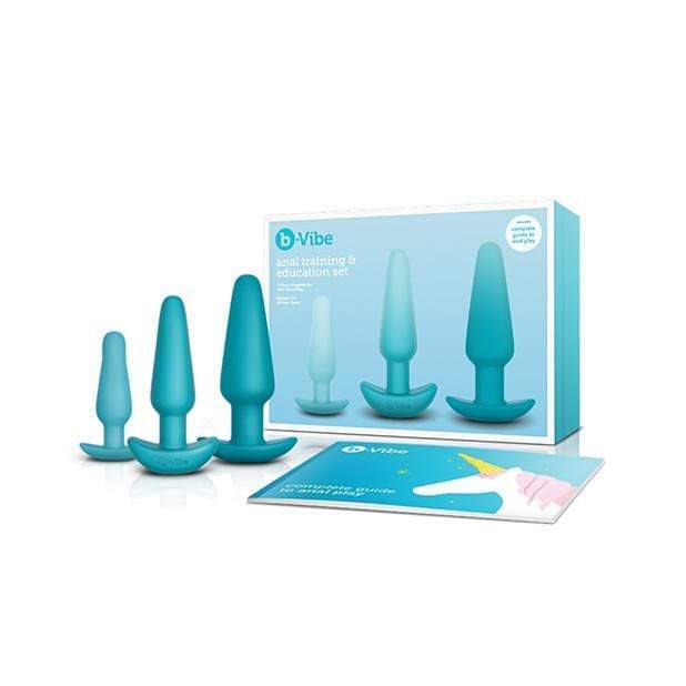 B-Vibe - Anal Training and Education Set (Blue) -  Anal Kit (Vibration) Rechargeable  Durio.sg