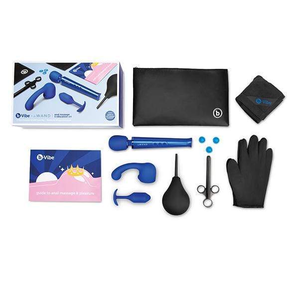 B-Vibe - LeWand Anal Massage and Education Set 10 Pieces (Blue) -  Prostate Massager (Vibration) Rechargeable  Durio.sg