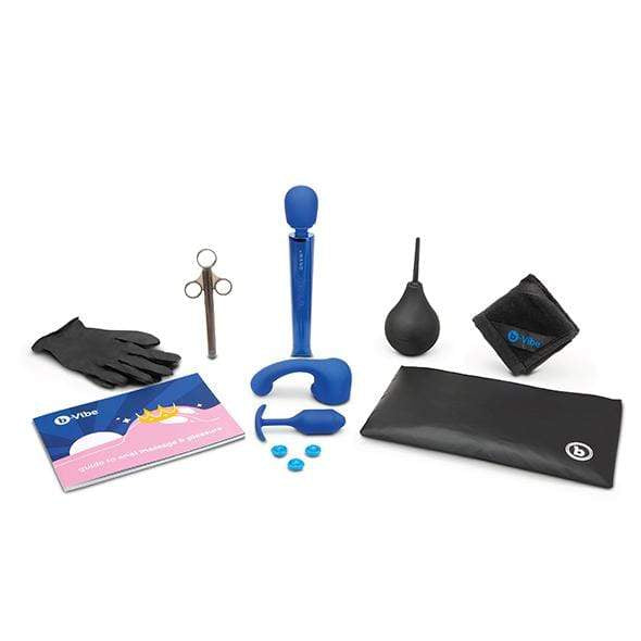 B-Vibe - LeWand Anal Massage and Education Set 10 Pieces (Blue) -  Prostate Massager (Vibration) Rechargeable  Durio.sg