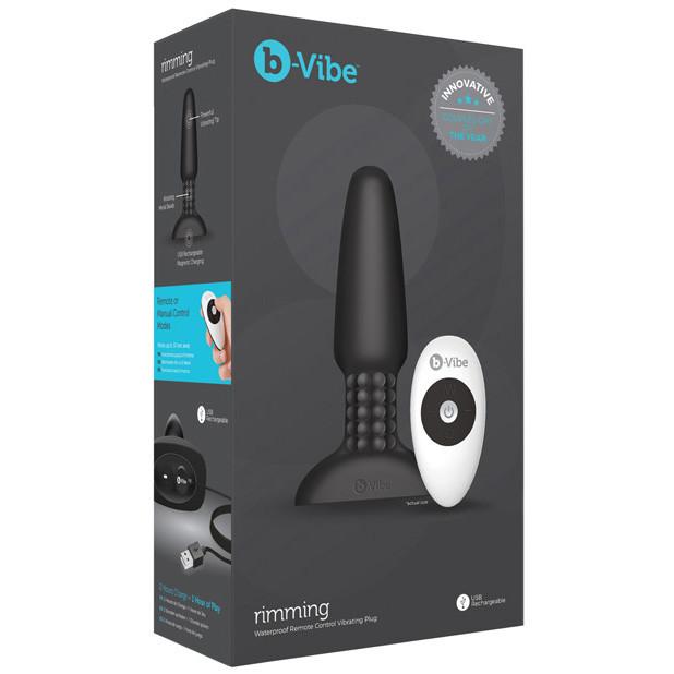 B-Vibe - Rimming Remote Control Vibrating Anal Plug (Black) -  Anal Plug (Vibration) Rechargeable  Durio.sg