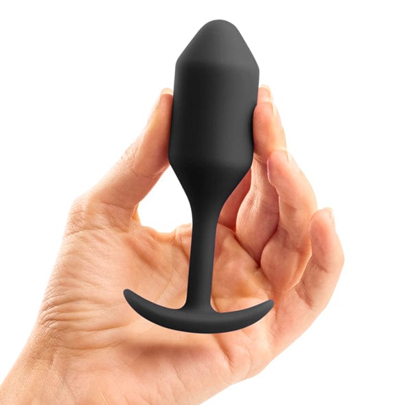 B-Vibe - Snug Plug 2 Weighted Silicone Anal Plug (Black) -  Anal Plug (Non Vibration)  Durio.sg
