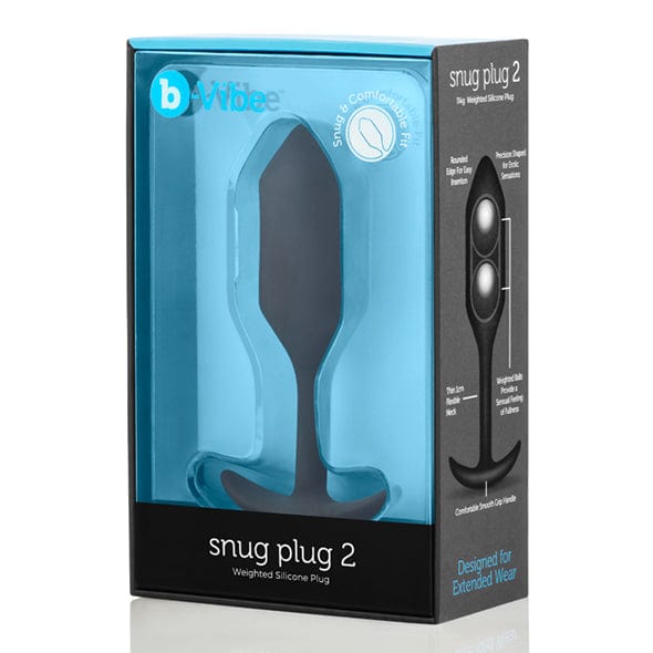 B-Vibe - Snug Plug 2 Weighted Silicone Anal Plug (Black) -  Anal Plug (Non Vibration)  Durio.sg