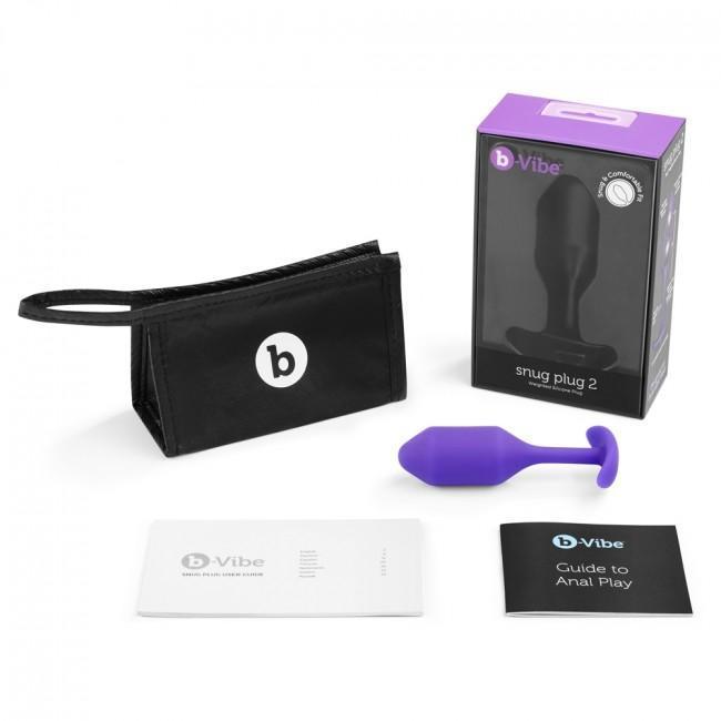 B-Vibe - Snug Plug 2 Weighted Silicone Anal Plug (Purple) -  Anal Plug (Non Vibration)  Durio.sg