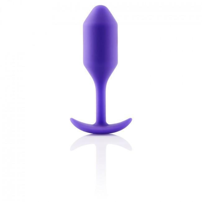 B-Vibe - Snug Plug 2 Weighted Silicone Anal Plug (Purple) -  Anal Plug (Non Vibration)  Durio.sg