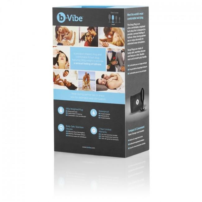 B-Vibe - Snug Plug 3 Weighted Silicone Anal Plug (Black) -  Anal Plug (Non Vibration)  Durio.sg