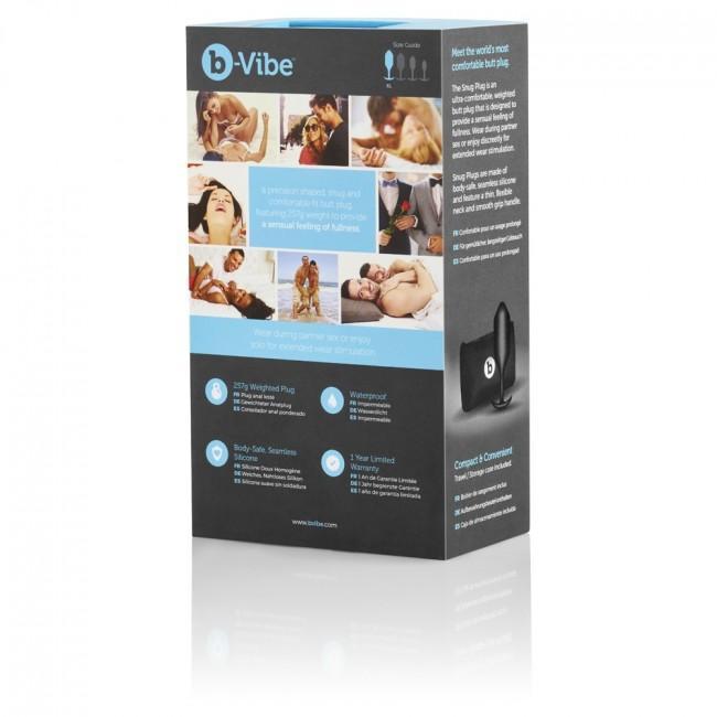 B-Vibe - Snug Plug 4 Weighted Silicone Anal Plug (Black) -  Anal Plug (Non Vibration)  Durio.sg