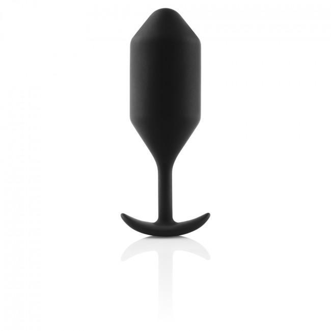 B-Vibe - Snug Plug 4 Weighted Silicone Anal Plug (Black) -  Anal Plug (Non Vibration)  Durio.sg