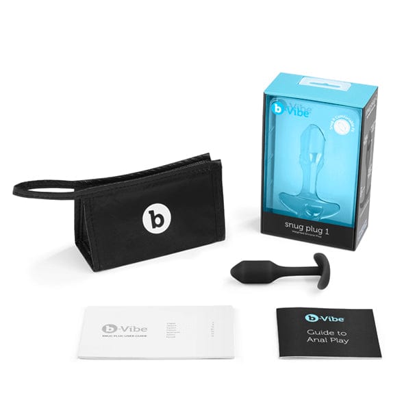 B-Vibe - Weighted Silicone Snug Anal Plug 1 55 g (Black) -  Anal Plug (Non Vibration)  Durio.sg