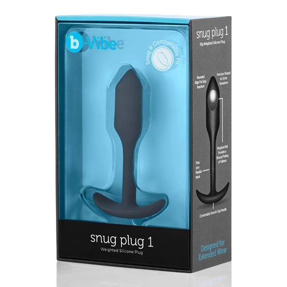 B-Vibe - Weighted Silicone Snug Anal Plug 1 55 g (Black) -  Anal Plug (Non Vibration)  Durio.sg