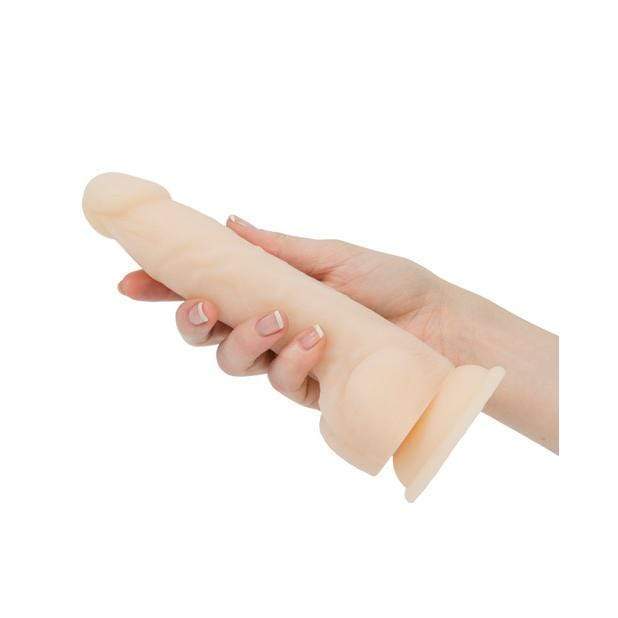 BMS - Naked Addiction Rotating and Vibrating Dong 8" (Beige) -  Realistic Dildo with suction cup (Vibration) Rechargeable  Durio.sg