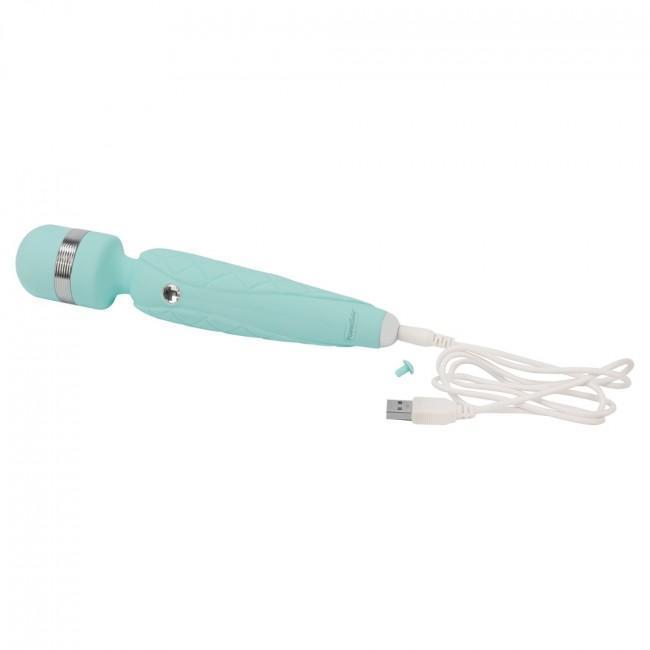 BMS - Pillow Talk Cheeky Luxurious Wand Massager (Blue) -  Wand Massagers (Vibration) Rechargeable  Durio.sg