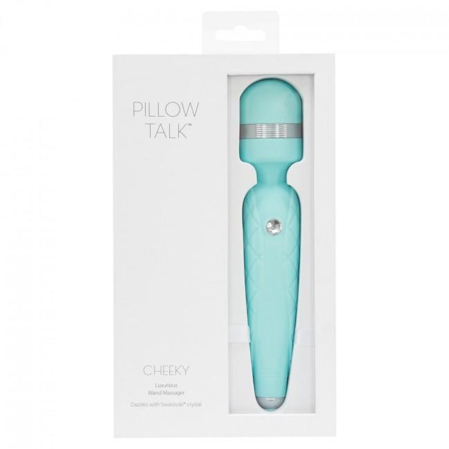 BMS - Pillow Talk Cheeky Luxurious Wand Massager (Blue) -  Wand Massagers (Vibration) Rechargeable  Durio.sg