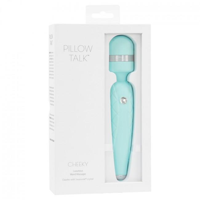 BMS - Pillow Talk Cheeky Luxurious Wand Massager (Blue) -  Wand Massagers (Vibration) Rechargeable  Durio.sg