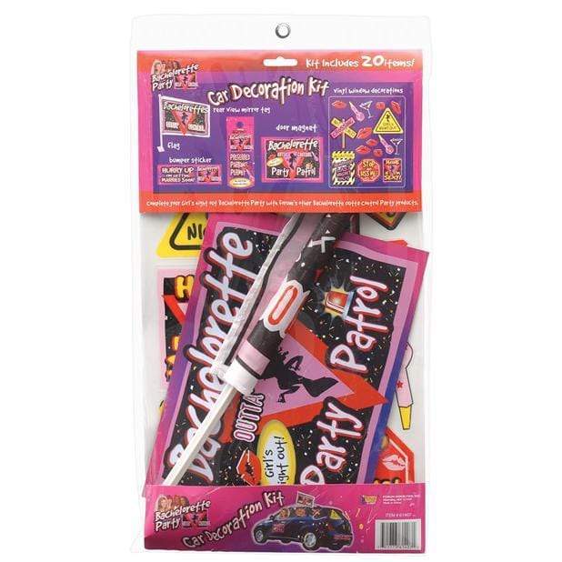 Bachelorette Party - Car Decoration Kit 20 pieces (Multi Colour) -  Bachelorette Party Novelties  Durio.sg
