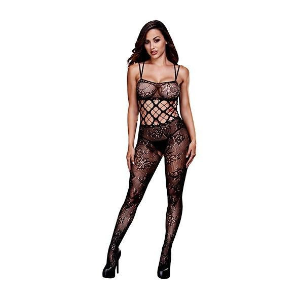 Baci - Racerback Crotchless Lace Bodystocking One Size (Black) -  Bodystockings  Durio.sg